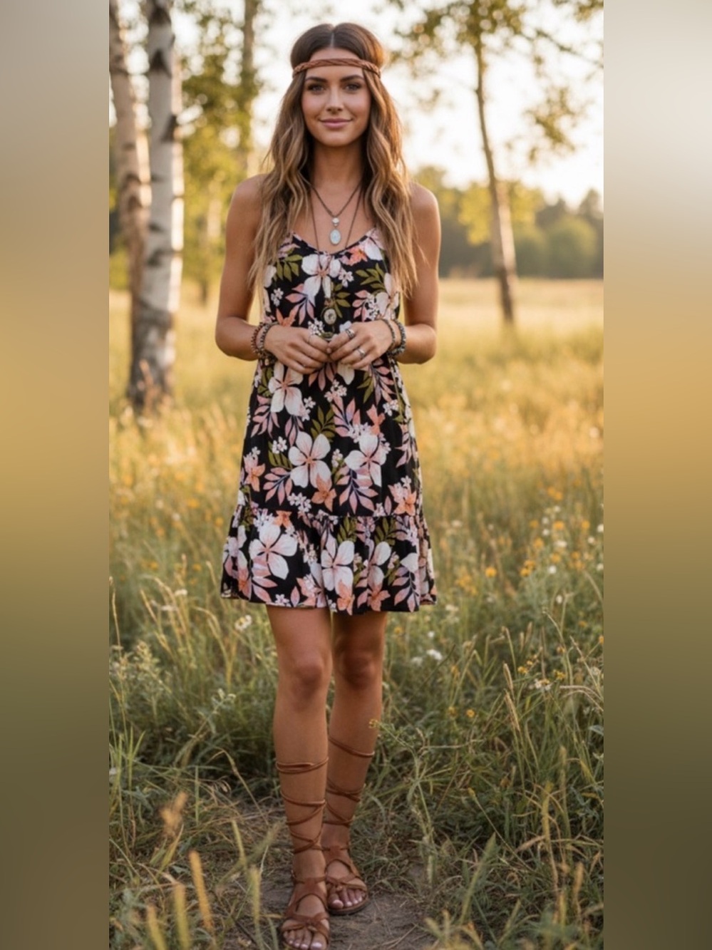 NWT Billabong Sunny Daze Floral Mini Dress